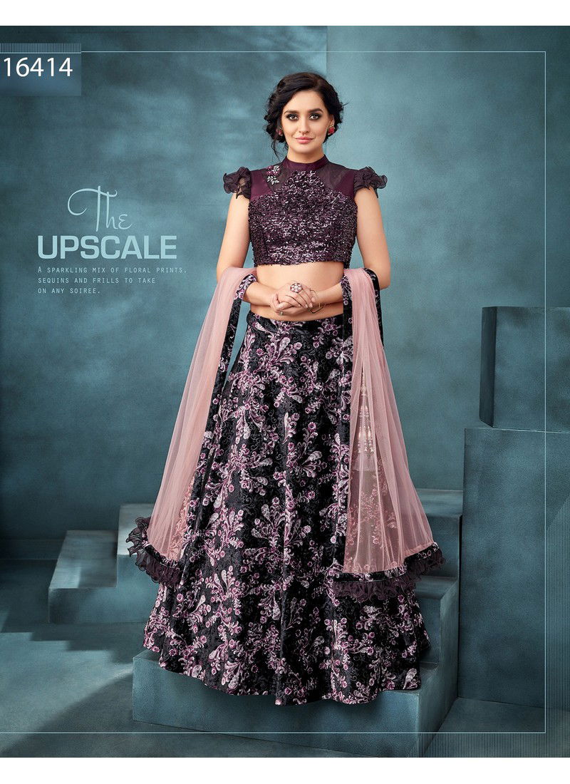 Mohmaya Latest Designer Heavy Thread Cord And Sequins Embroidery Tassel Work Party Wear Indo Western Lehenga Collection